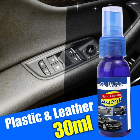 30ml Car Cleaning Spray Car Plastic Interior Refurbishment Spray Instrument Panel Polishing Dustproof Seat Maintenance Agent