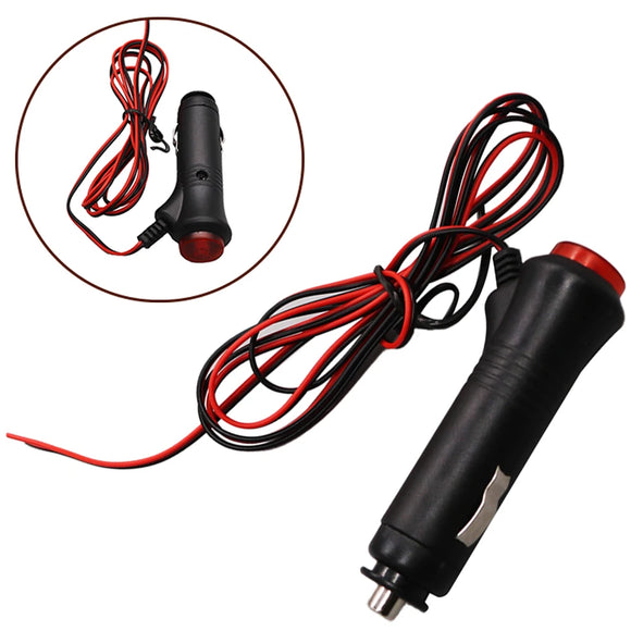 1.5M Male Cigarette Lighter Socket Power Cord Socket Power Plug Adapter With Switch 12V 5W On Off For Car Electric Appliance