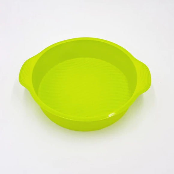9 inch DlY Round Cake Pan Shape 3D Silicone Cake Mold - 2 PCS SET Green