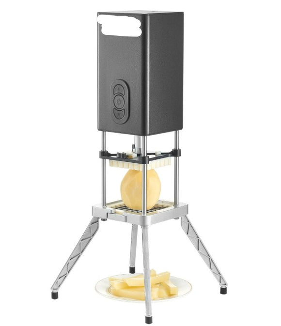 Electric French Fry Cutter Stainless Steel Vegetable Chopper with 2 Blades