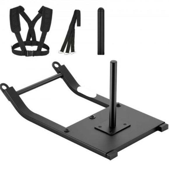 Weight Power Pull Push Sled Workout Fitness Strength Speed Training Sled Black
