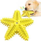 Sea Star Shaped Dog Toothbrush with Sound Pet Teeth Grinding Toy Dog Sound Toy-Assorted