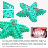 Sea Star Shaped Dog Toothbrush with Sound Pet Teeth Grinding Toy Dog Sound Toy-Assorted