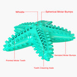 Sea Star Shaped Dog Toothbrush with Sound Pet Teeth Grinding Toy Dog Sound Toy-Assorted