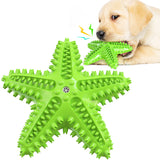 Sea Star Shaped Dog Toothbrush with Sound Pet Teeth Grinding Toy Dog Sound Toy-Assorted