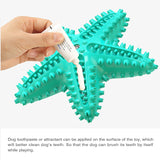 Sea Star Shaped Dog Toothbrush with Sound Pet Teeth Grinding Toy Dog Sound Toy-Assorted