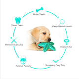 Sea Star Shaped Dog Toothbrush with Sound Pet Teeth Grinding Toy Dog Sound Toy-Assorted