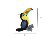Ruffian Bird Toucan Squeaky Plush Dog Toy