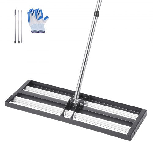 30x10in Lawn Leveling Rake with 83.9 in Adjustable Handle for Yard Heavy Duty