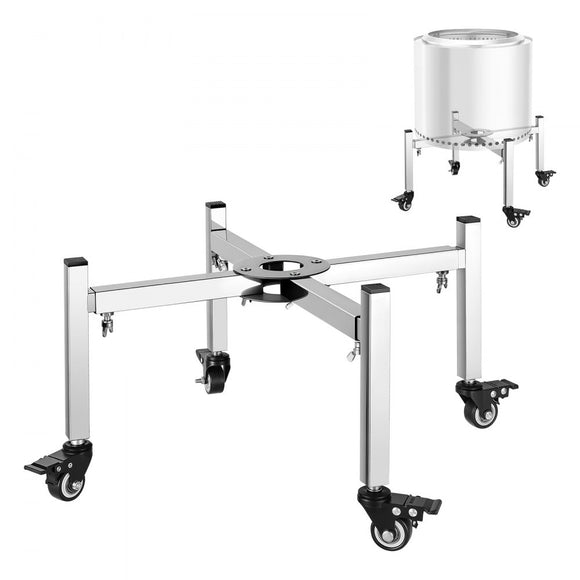 Fire Pit Stand 15-27 Inch Adjustable with 4 Casters for Solo Stove Bonfire