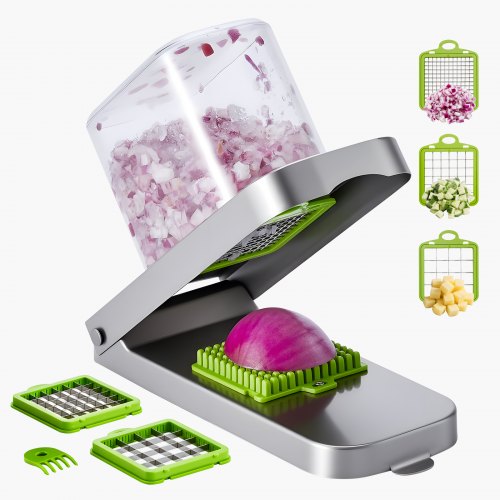 egetable Chopper Food Veggie Cutter 3 Stainless Onion Slicer with Container
