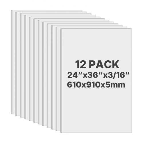 Foam Board White Foam Core Boards 3/16 Inch Thick 24 x 36 Inch 12 Pack