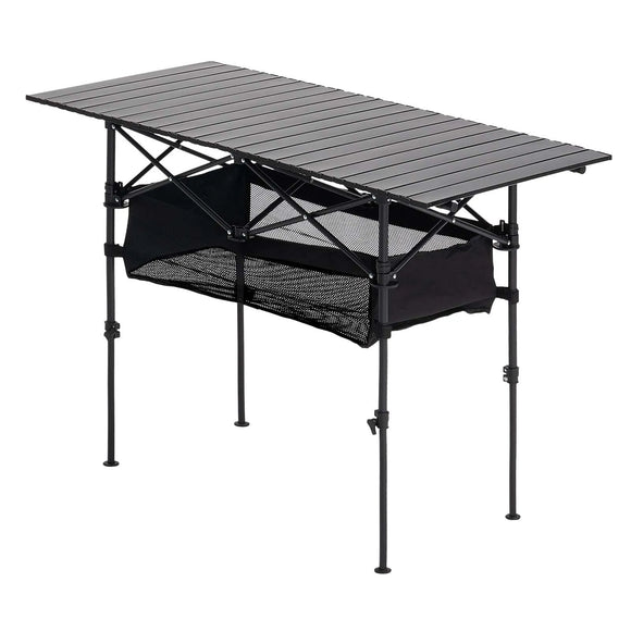 Folding Portable Camping Table Aluminum Outdoor Picnic Roll up Table Storage Bag