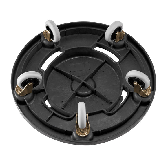 Round Trash Can Dolly Fit 20, 32, 44, 55 Gal Garbage Container 500lbs Heavy Duty