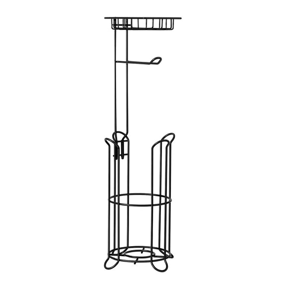 Free Standing Toilet Paper Holder with Shelf Mega Rolls Toilet Roll Holder