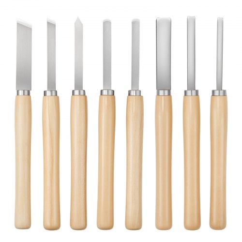 8PCS Wood Lathe Chisel Set Woodturning Tools Steel Blades for Lathe Finisher