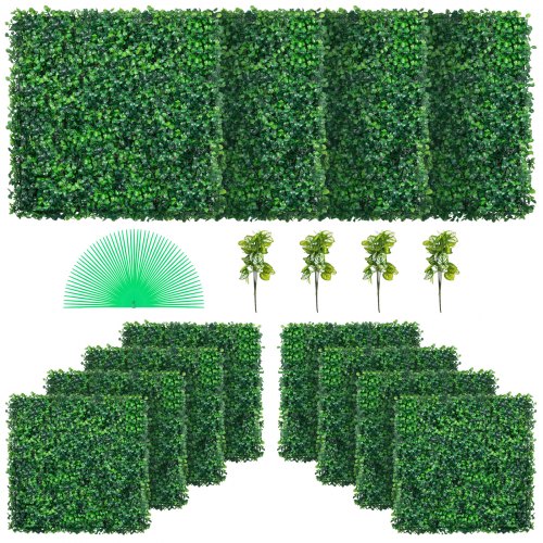 12PCS 20x20inch Artificial Boxwood Panels,Boxwood Hedge Wall Panels,Artificial Grass Backdrop Wall 1.6
