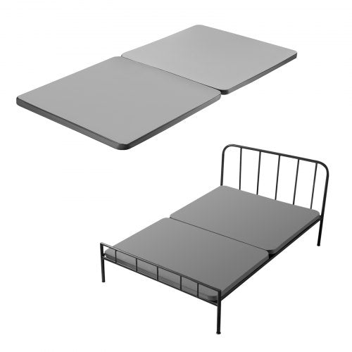 Twin Size Bunkie Board, 1.5 in Bed Board Slats with 200D Oxford Cloth, Wooden Mattress Support for Twin Size Bed, Easy Assembly Support Under Mattress, 2 Piece, Gray