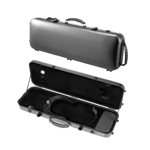 Portable Composite Carbon Fiber 4/4 Full Size Violin Case Oblong Carrying Bag