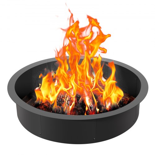 Fire Pit Ring Round 40 Outer 36 Inner Steel Liner DIY Campfire Firepit
