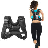 Weighted Vest, 12 lbs. Weight Vest with Reflective Stripe, Adjustable Buckle Body Weight Vest for Men Women, Workout Equipment for Strength Training, Running, Jogging, Fitness, and Weight Loss