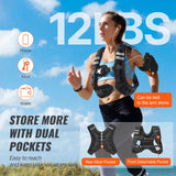 Weighted Vest, 12 lbs. Weight Vest with Reflective Stripe, Adjustable Buckle Body Weight Vest for Men Women, Workout Equipment for Strength Training, Running, Jogging, Fitness, and Weight Loss