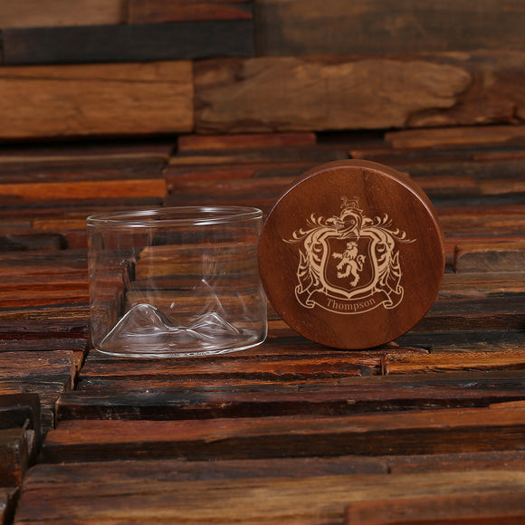 Mountaineer Whiskey Glass Set with Coaster