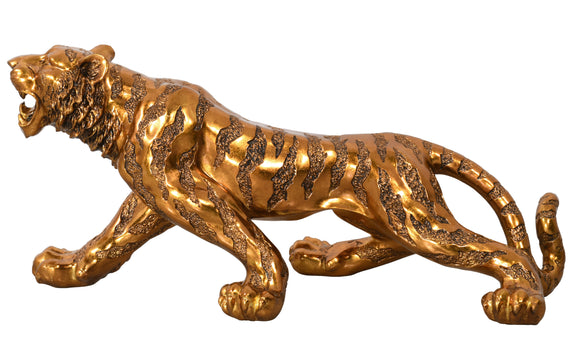 Bengal Tiger 38 Inch Long Antique Gold Finish