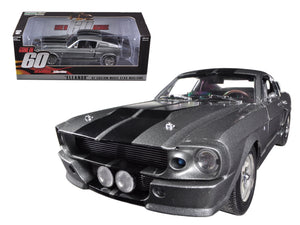 1967 Ford Mustang Custom Eleanor" Gray Metallic with Black Stripes "Gone in 60 Seconds" (2000) Movie 1/18 Diecast Model Car by Greenlight"