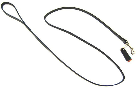 Circle T Leather Lead - 6' Long - Black 6' Long x 3/4