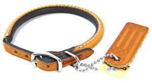 [Pack of 3] - Circle T Leather Round Collar - Tan 12" Neck