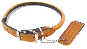 [Pack of 2] - Circle T Leather Round Collar - Tan 16" Neck