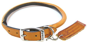 [Pack of 2] - Circle T Leather Round Collar - Tan 18" Neck