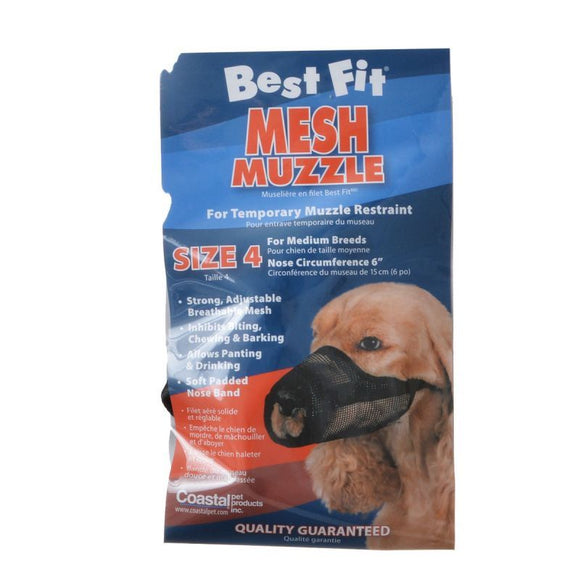 [Pack of 3] - Nylon Fabridog Best Fit Muzzle Size 4 (Dogs 24-48 lbs)