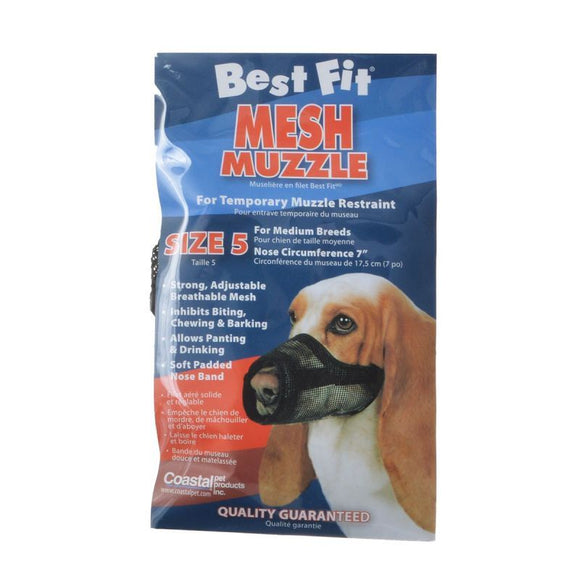 [Pack of 3] - Nylon Fabridog Best Fit Muzzle Size 5 (Dogs 48-60 lbs)