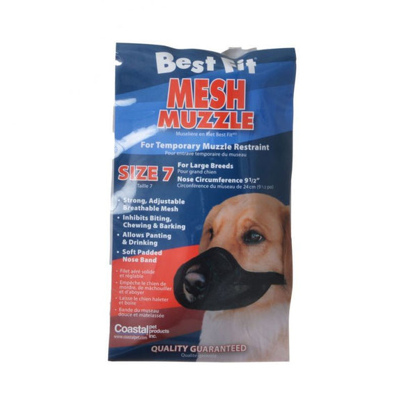 [Pack of 3] - Nylon Fabridog Best Fit Muzzle Size 7 (Dogs 80-100 lbs)