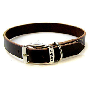 [Pack of 2] - Circle T Latigo Leather Town Collar 22" Long x 1" Wide