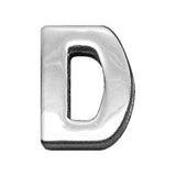 3/4"" (18mm) Chrome Letter Sliding Charms D""