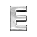 3/4"" (18mm) Chrome Letter Sliding Charms E""