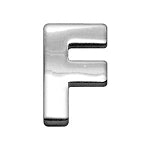 3/4"" (18mm) Chrome Letter Sliding Charms F""