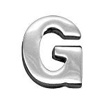 3/4"" (18mm) Chrome Letter Sliding Charms G""