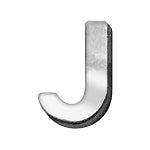3/4"" (18mm) Chrome Letter Sliding Charms J""