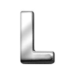 3/4"" (18mm) Chrome Letter Sliding Charms L""