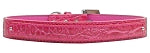 18mm Two Tier Faux Croc Collar Pink Medium