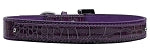 18mm Two Tier Faux Croc Collar Purple Medium