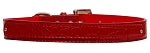18mm Two Tier Faux Croc Collar Red Medium