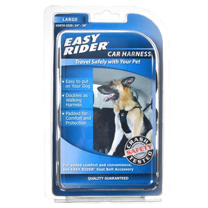 [Pack of 2] - Coastal Pet Easy Rider Car Harness - Black Large (Girth Size 24"-38")