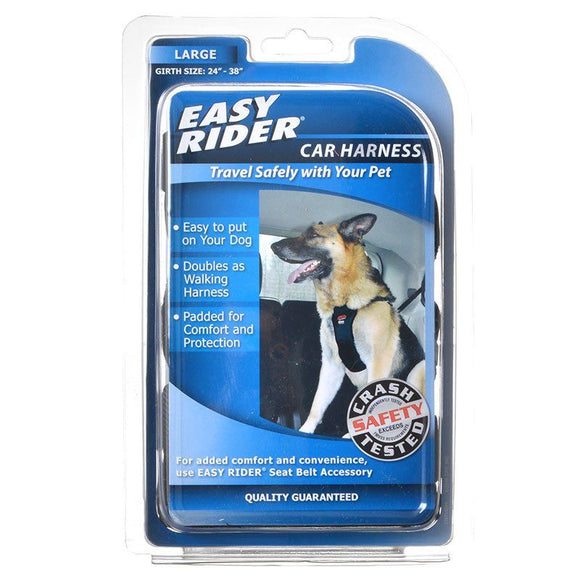 [Pack of 2] - Coastal Pet Easy Rider Car Harness - Black Large (Girth Size 24