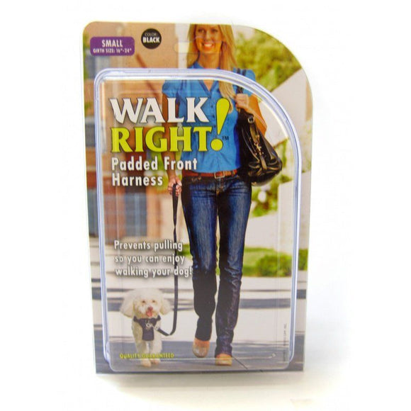 [Pack of 2] - Coastal Pet Walk Right Padded Harness - Black Small (Girth Size 16