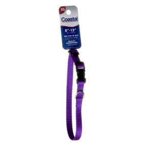 [Pack of 4] - Tuff Collar Nylon Adjustable Collar - Purple 8"-12" Long x 3/8" Wide